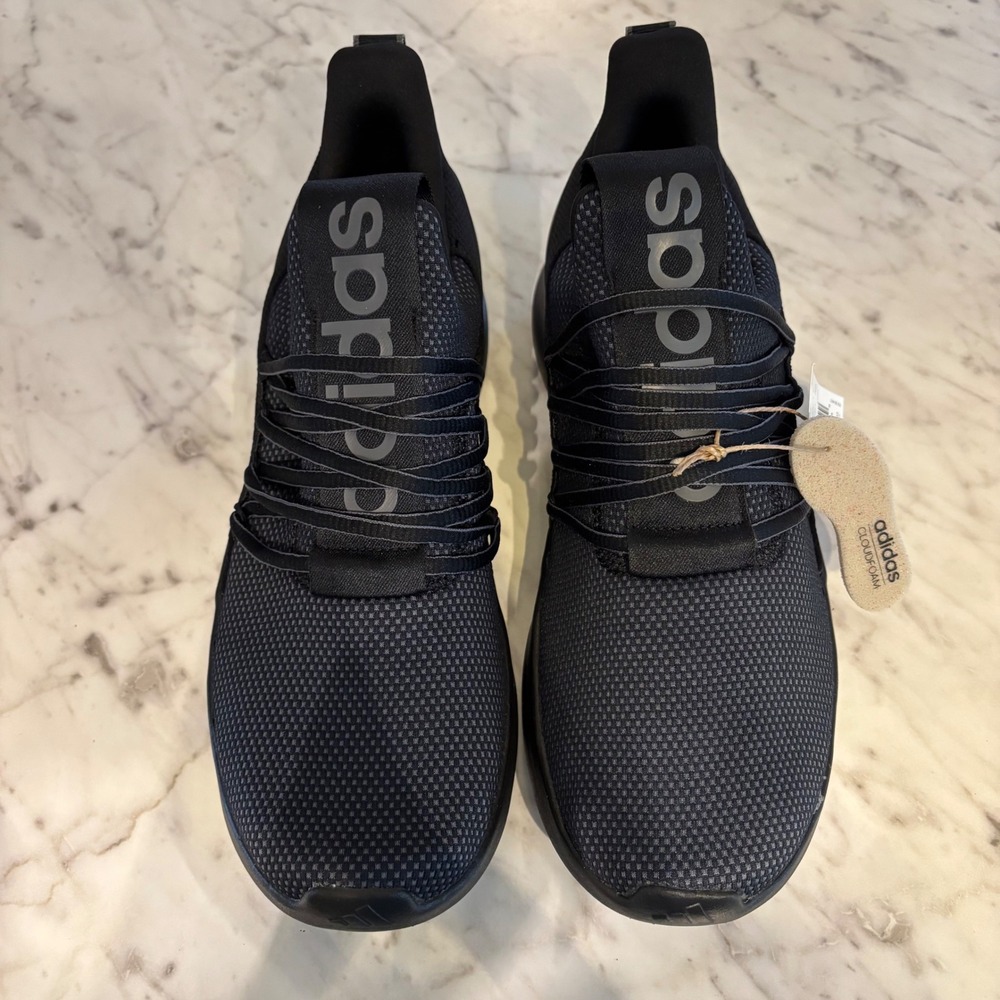 Adidas Lite Racer Adapt 7.0 Mens Sneakers Black Grey Slip On IE6327 Size 10 NEW - Picture 3 of 7